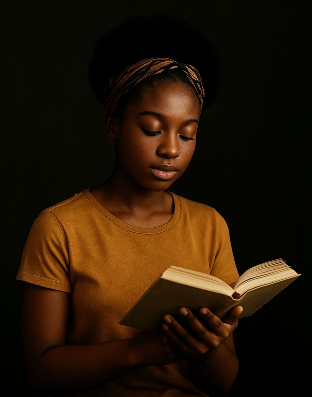 Confident African young woman leader